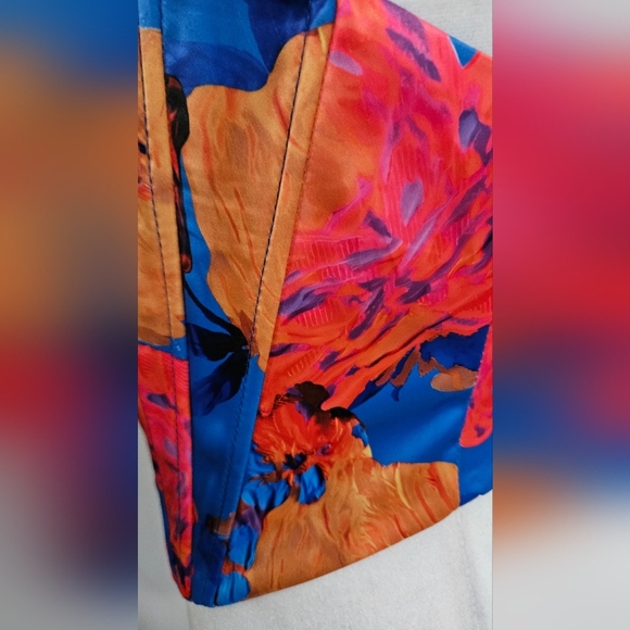 FASHION NOVA Satin Callin' For You Floral Corset Top - Blue/combo. S NWT - Picture 8 of 13